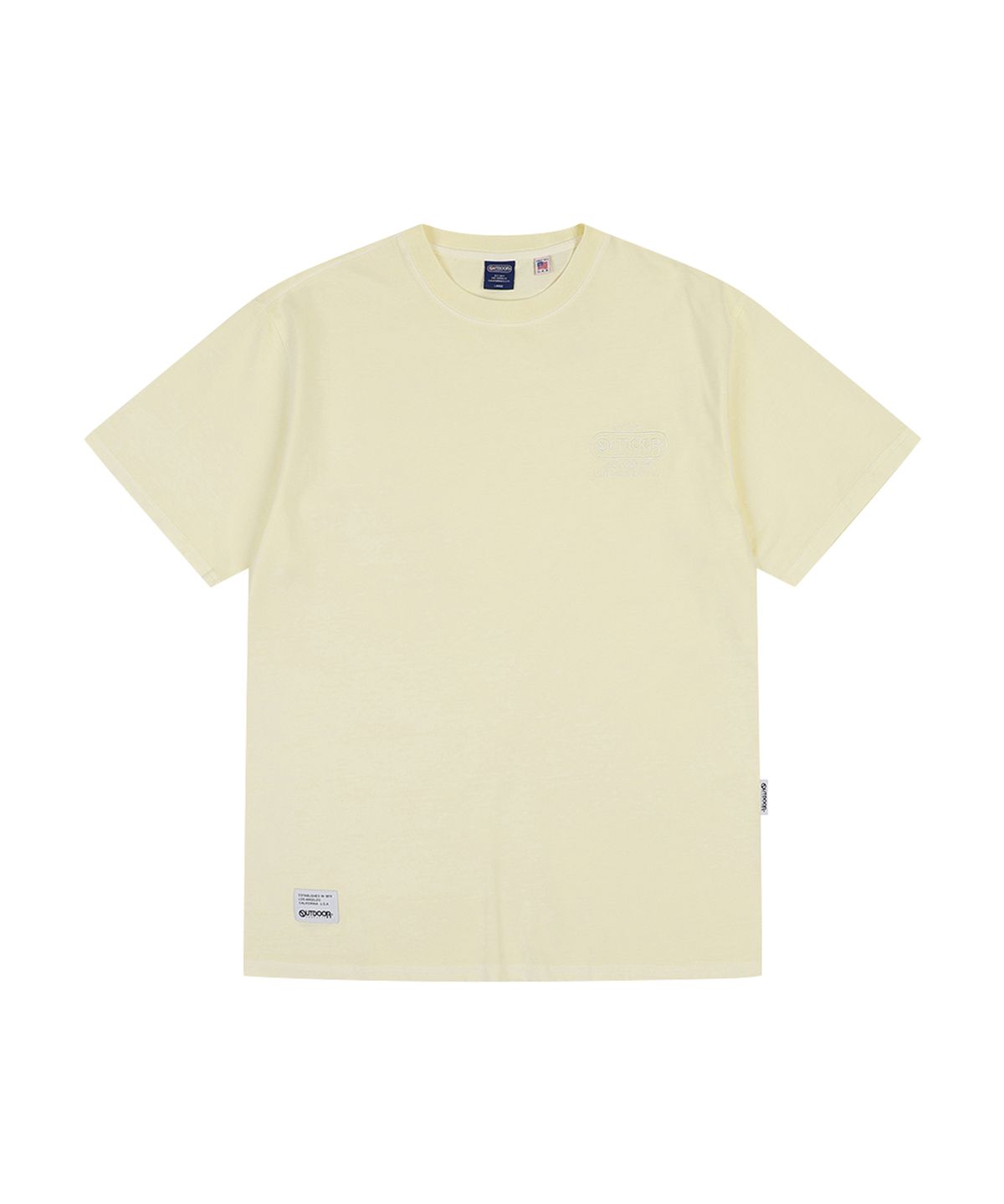아웃도어 프로덕츠(OUTDOOR PRODUCTS) BASIC PIGMENT DYED T-SHIRT (IVORY)