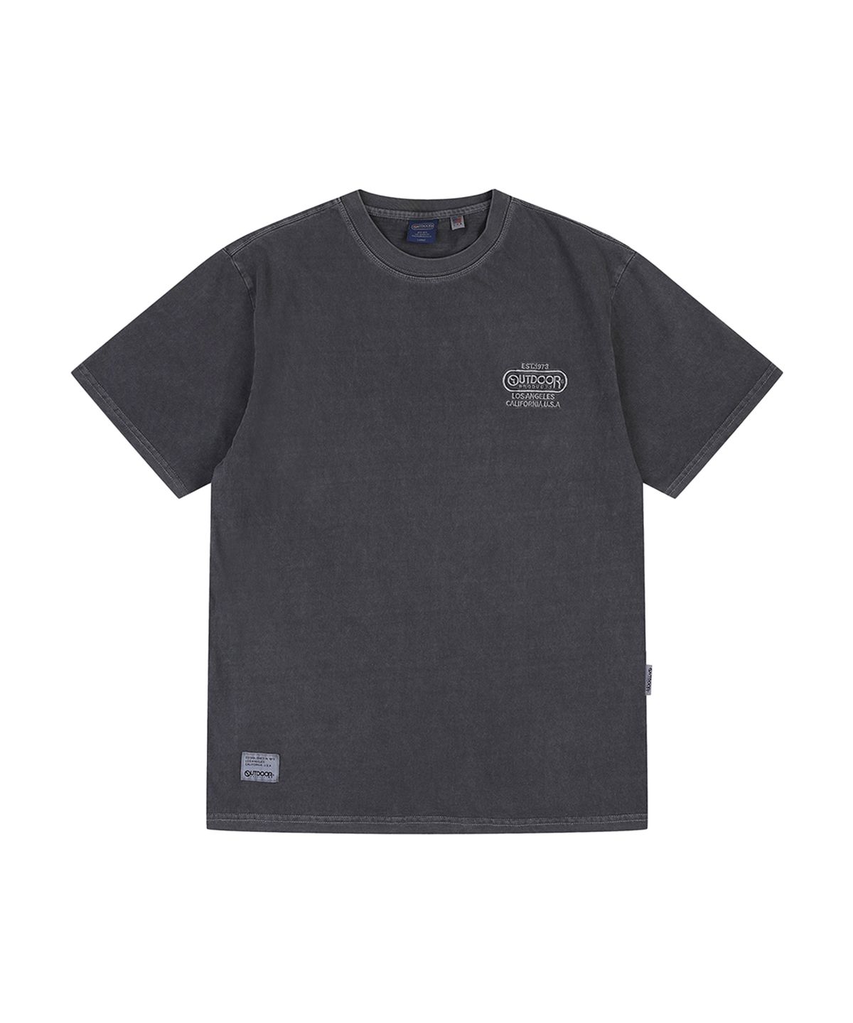 아웃도어 프로덕츠(OUTDOOR PRODUCTS) BASIC PIGMENT DYED T-SHIRT (CHARCOAL)