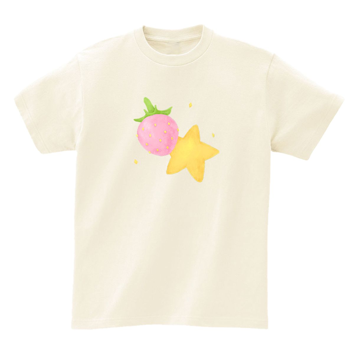 어썸어스(AWESOMEUS) Strawberry and yellow star T-SHIRTS_4COLOR