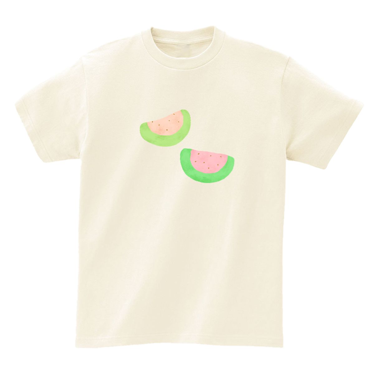 어썸어스(AWESOMEUS) Two pieces of watermelon T-SHIRTS_4COLOR