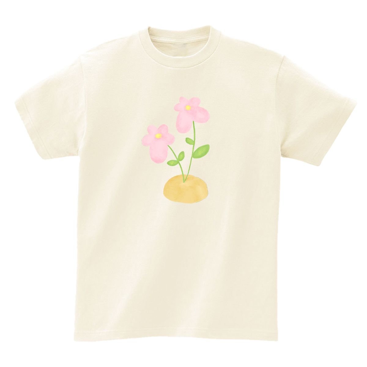 어썸어스(AWESOMEUS) Pink flowers T-SHIRTS_4COLOR