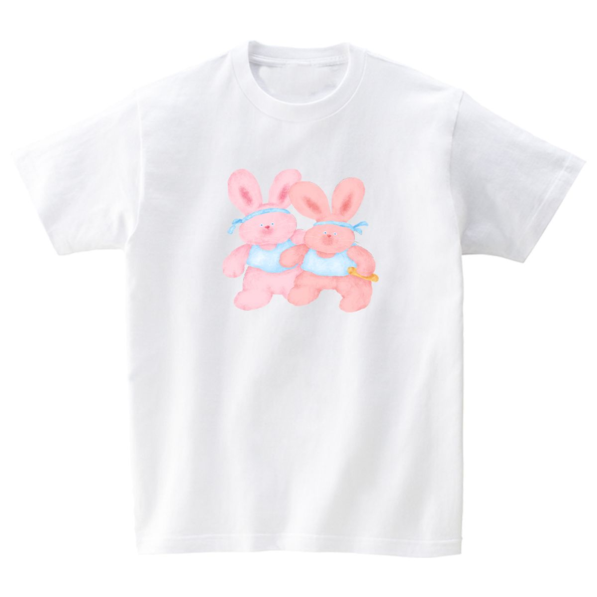 어썸어스(AWESOMEUS) Twin rabbitT-SHIRTS_4COLOR