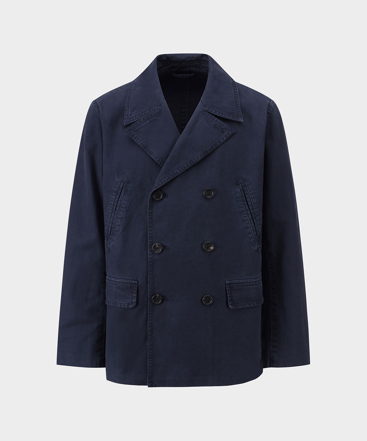 브룩스 브라더스(BROOKS BROTHERS) 코튼 인디고 피코트 (네이비) (BBCZMM9490QFS)