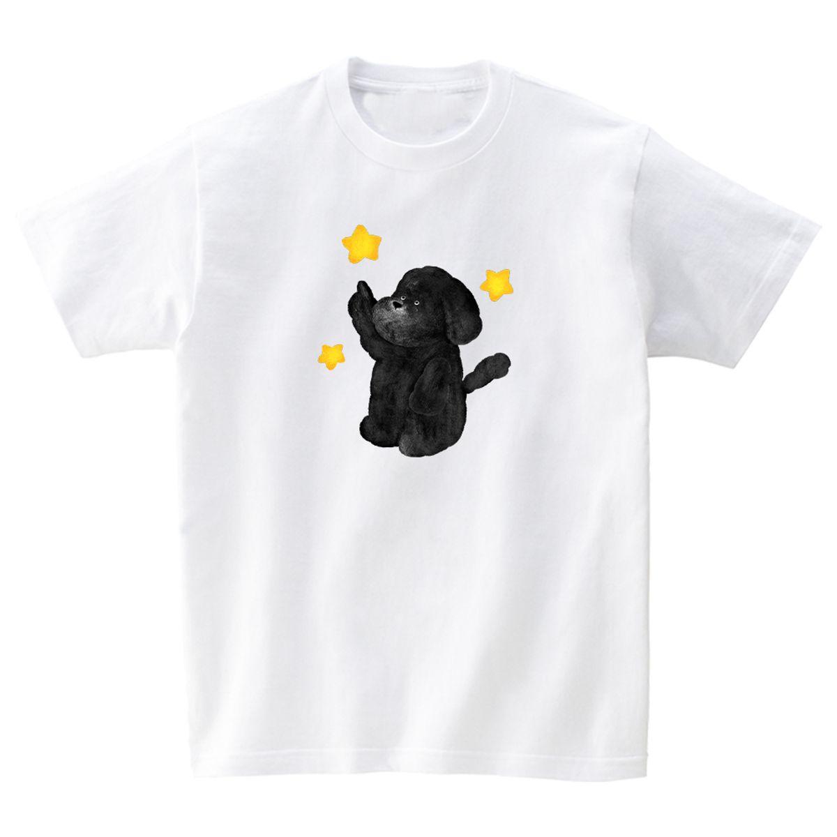 어썸어스(AWESOMEUS) Black dog and star T-SHIRTS_4COLOR