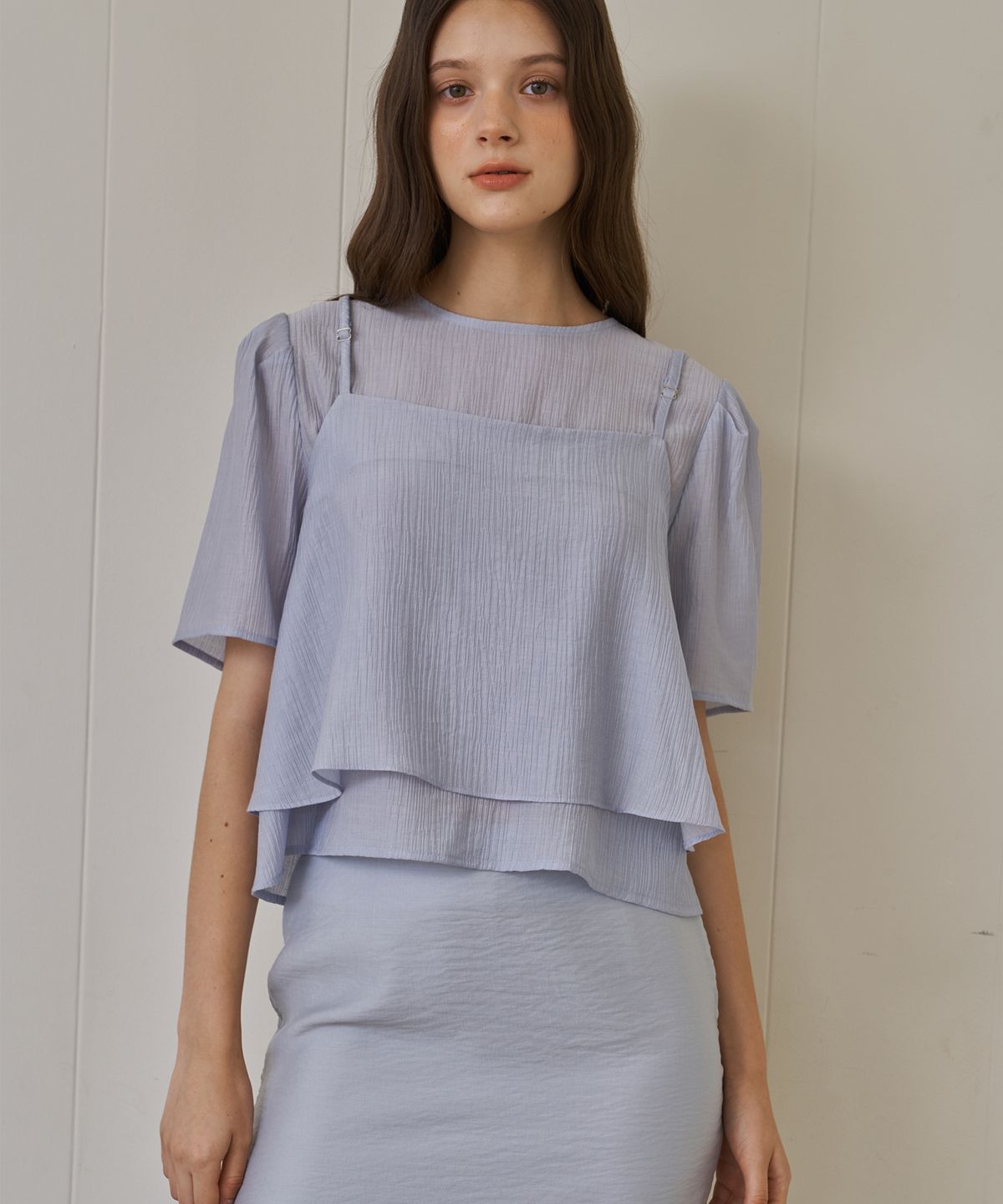 플로브(FLOVE) SHEER SET UP BLOUSE_SB