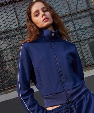 투웨이 풀집업 우먼스 크롭 트랙 자켓 블루 GA5533 BL