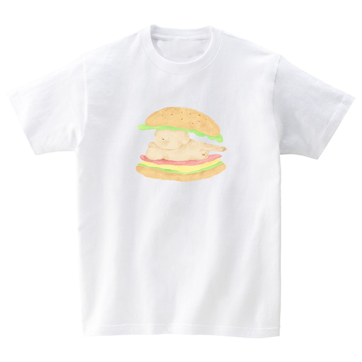 어썸어스(AWESOMEUS) Dog in a hamburger T-SHIRTS_4COLOR