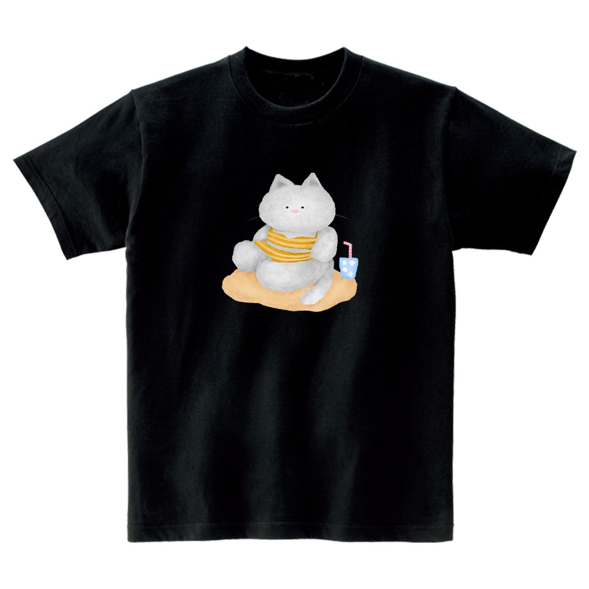 어썸어스(AWESOMEUS) Cat in a bikini T-SHIRTS_4COLOR