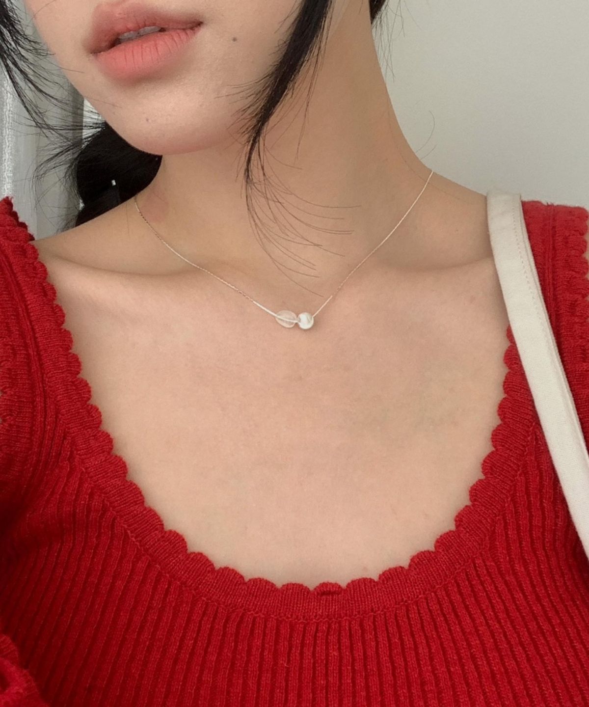바라두(BARADU) [BARADU 925] Objet moonstone necklace