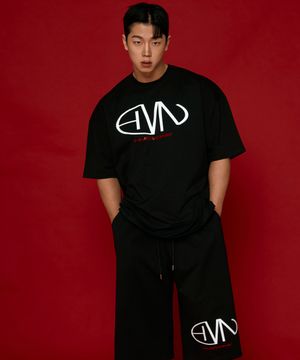 오벌 로고 오버핏 숏슬리브 2컬러