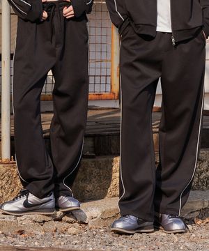 사이드라인 와이드 트랙 팬츠 블랙 GA5550 BK