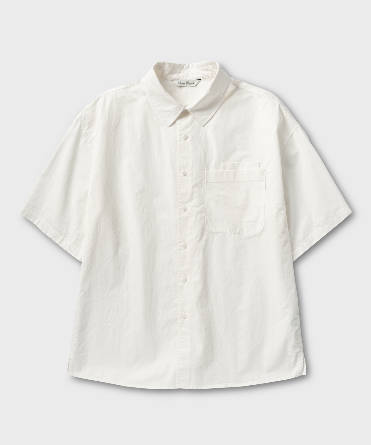 넌블랭크(NONBLANK) COTTON DRILL HS 셔츠_WHITE