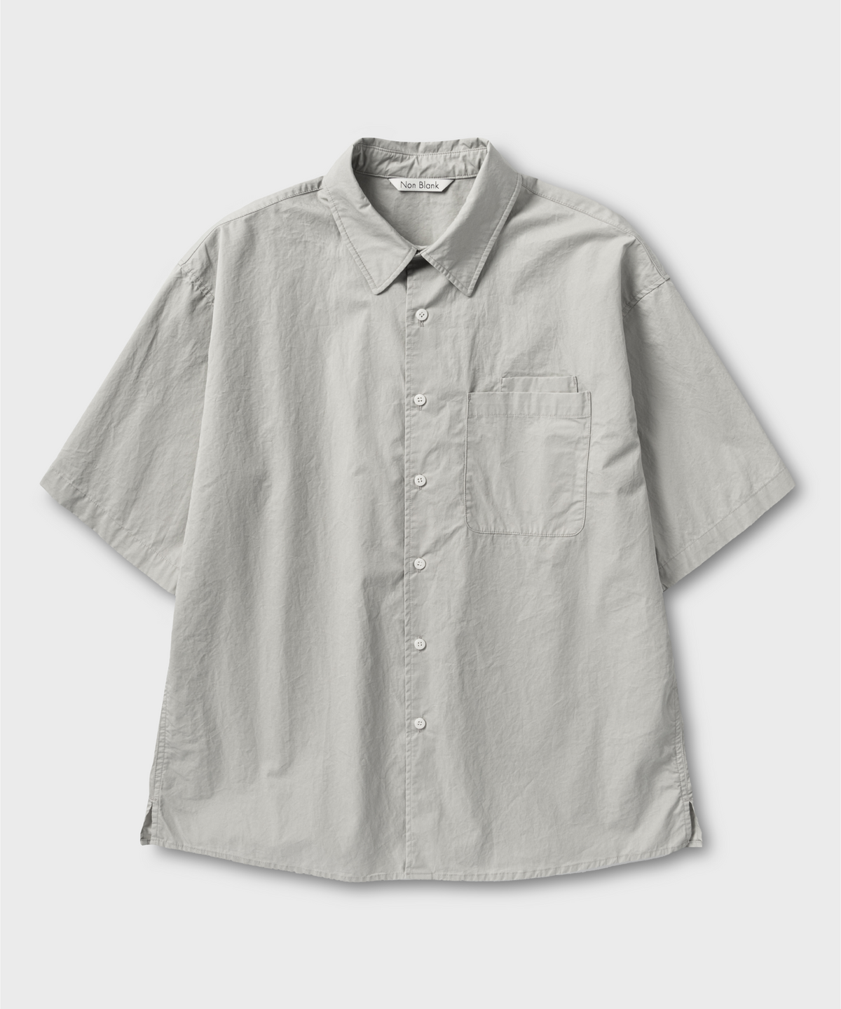 넌블랭크(NONBLANK) COTTON DRILL HS 셔츠_LIGHT GREY
