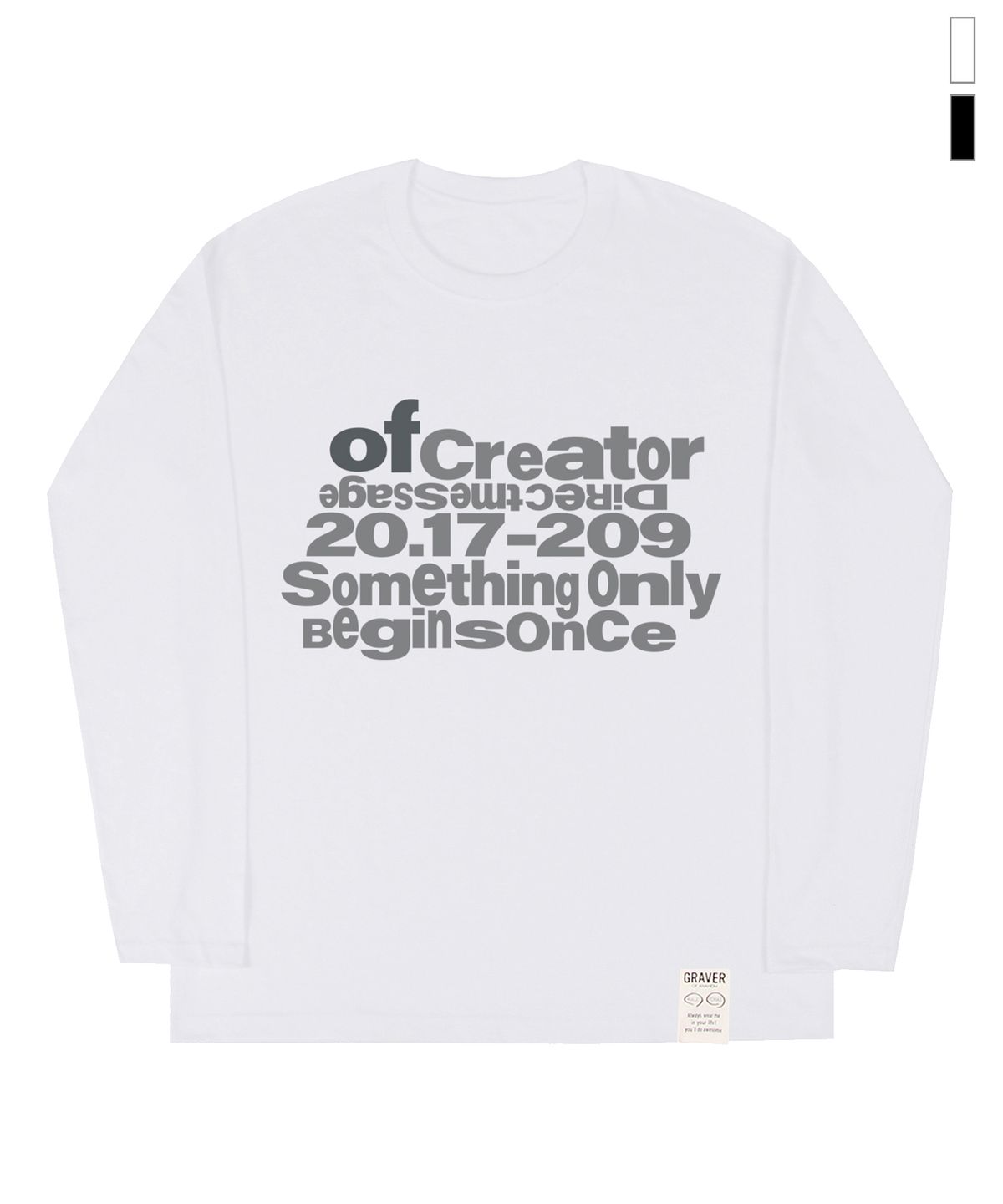 그레이버(GRAVER) [UNISEX]OF CREATOR 롱슬리브 티셔츠_2color