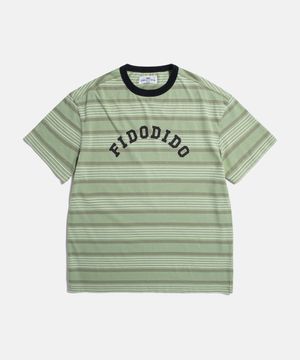 Text Logo Stripe Tee Green