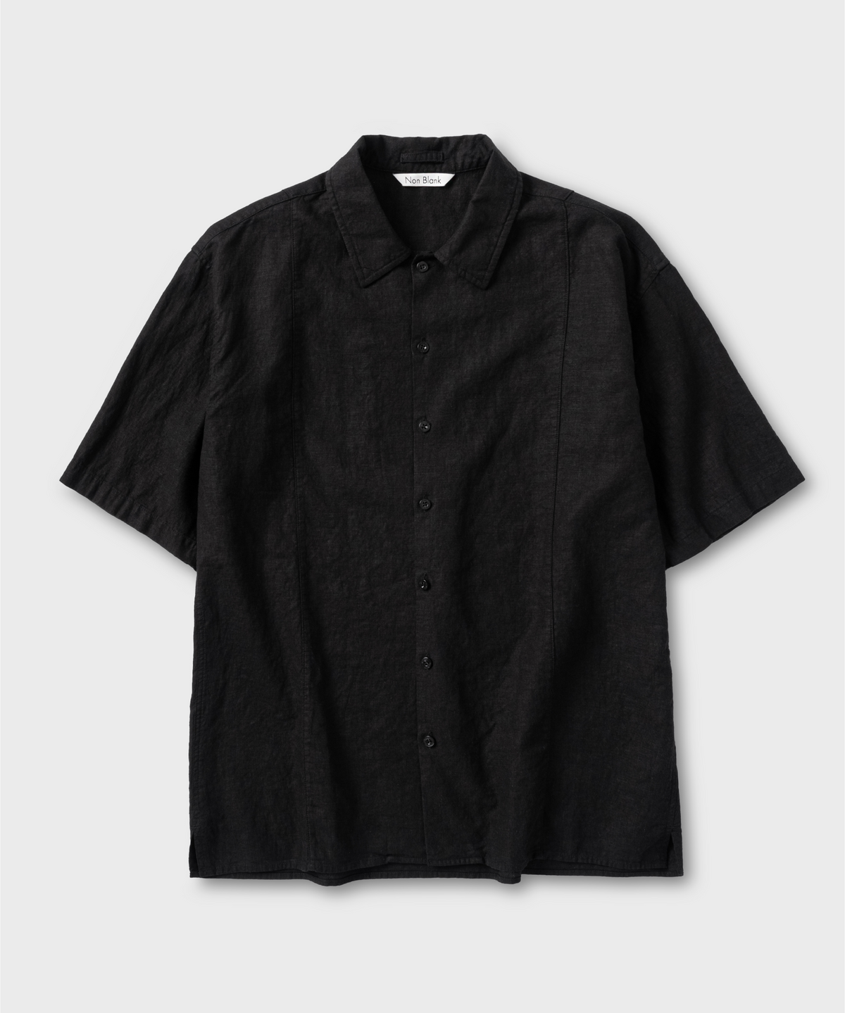 넌블랭크(NONBLANK) 워싱 린넨 HS 셔츠_BLACK