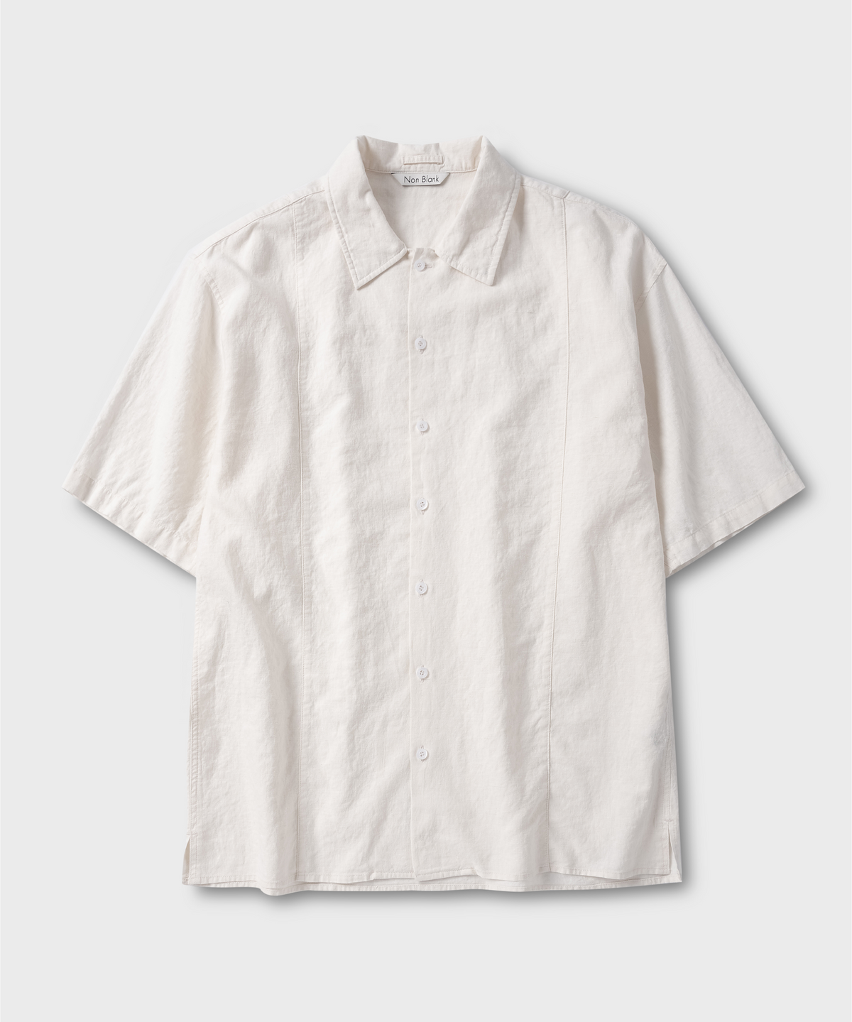 넌블랭크(NONBLANK) 워싱 린넨 HS 셔츠_WHITE