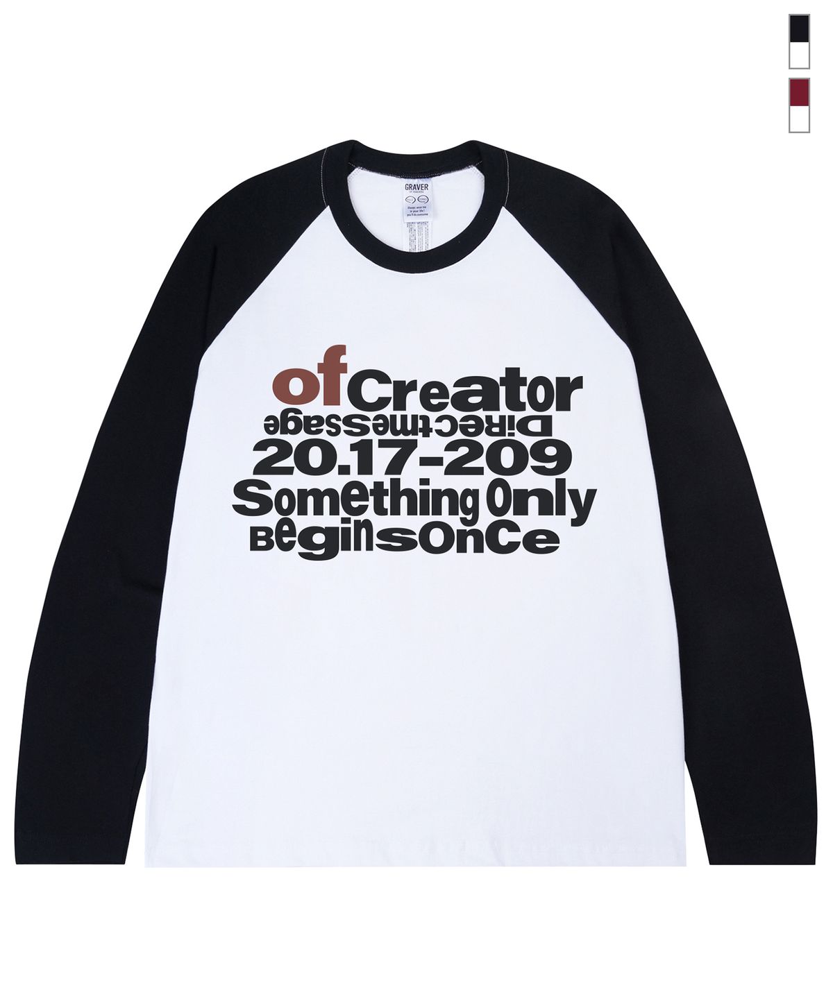 그레이버(GRAVER) [UNISEX]OF CREATOR 래글런 롱슬리브 티셔츠_2color