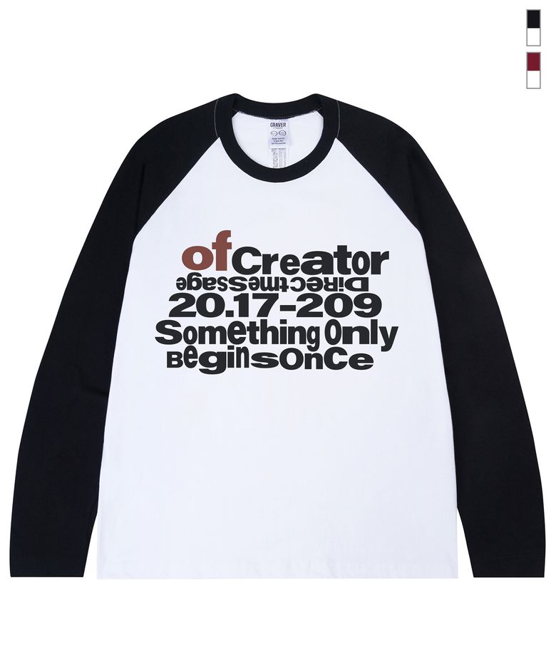 [UNISEX]OF CREATOR 래글런 롱슬리브 티셔츠_2color