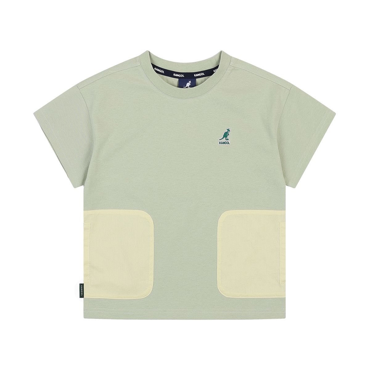 캉골키즈(KANGOL KIDS) 우븐 포켓 믹스 쿨맥스 티셔츠 RB 0108 민트