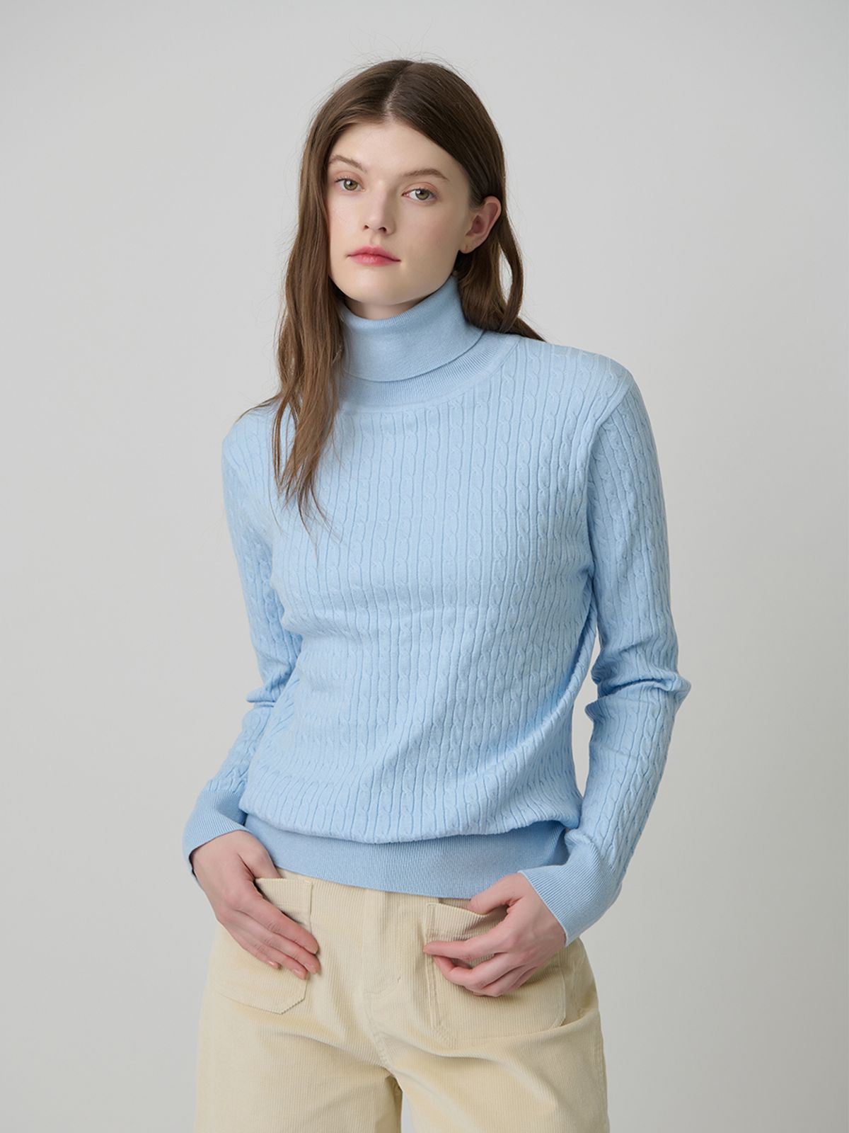 메르시앤에스(MERCIANNES) Basic Cable Turtleneck_MAALKN3