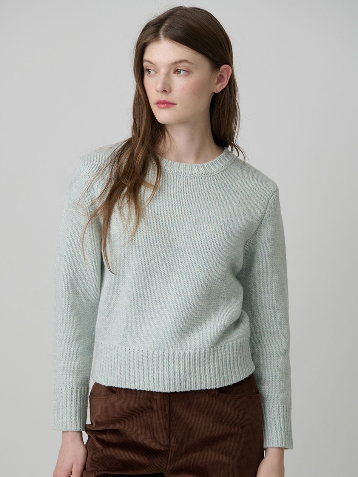 메르시앤에스(MERCIANNES) Wool Blend Melange Knit Pullover_MAALKNK