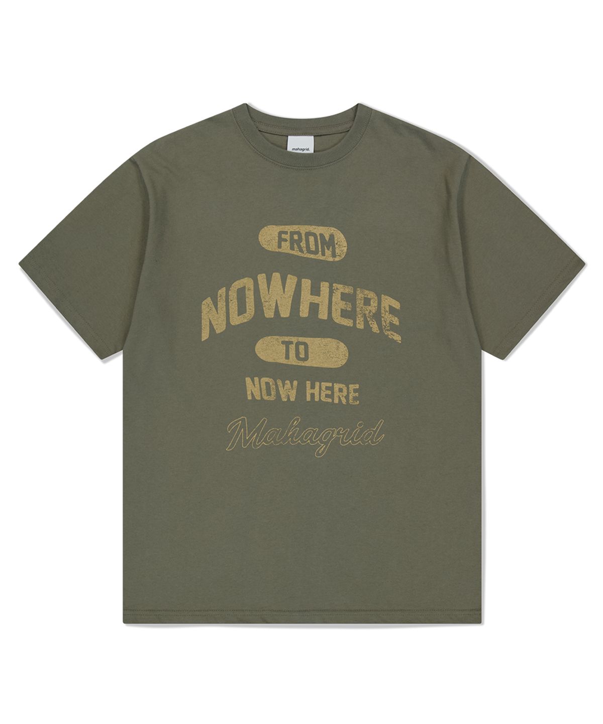마하그리드(MAHAGRID) NOWHERE TEE BROWN(MG2FMMT534A)