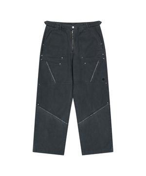 스트럭쳐 코튼 워싱 팬츠-블랙