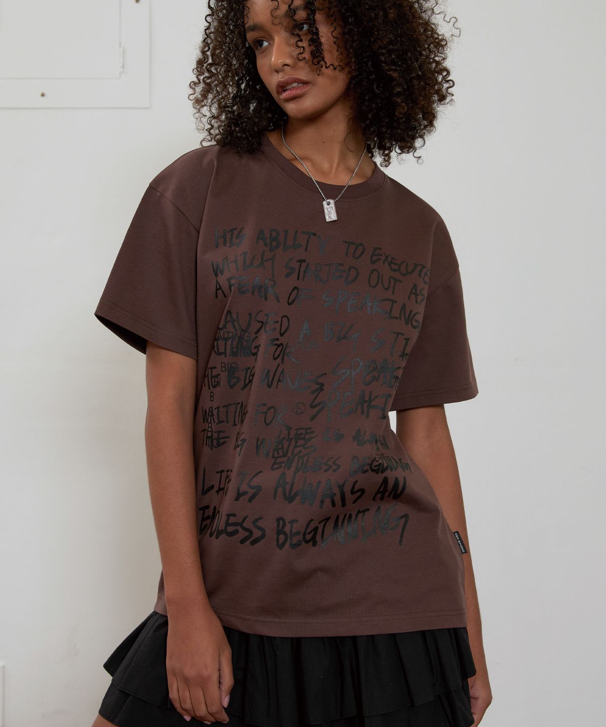 【ESC STUDIO】25SS★ graffiti t-shirt MUSINSA | ESC STUDIO graffiti t-shirt (brown)