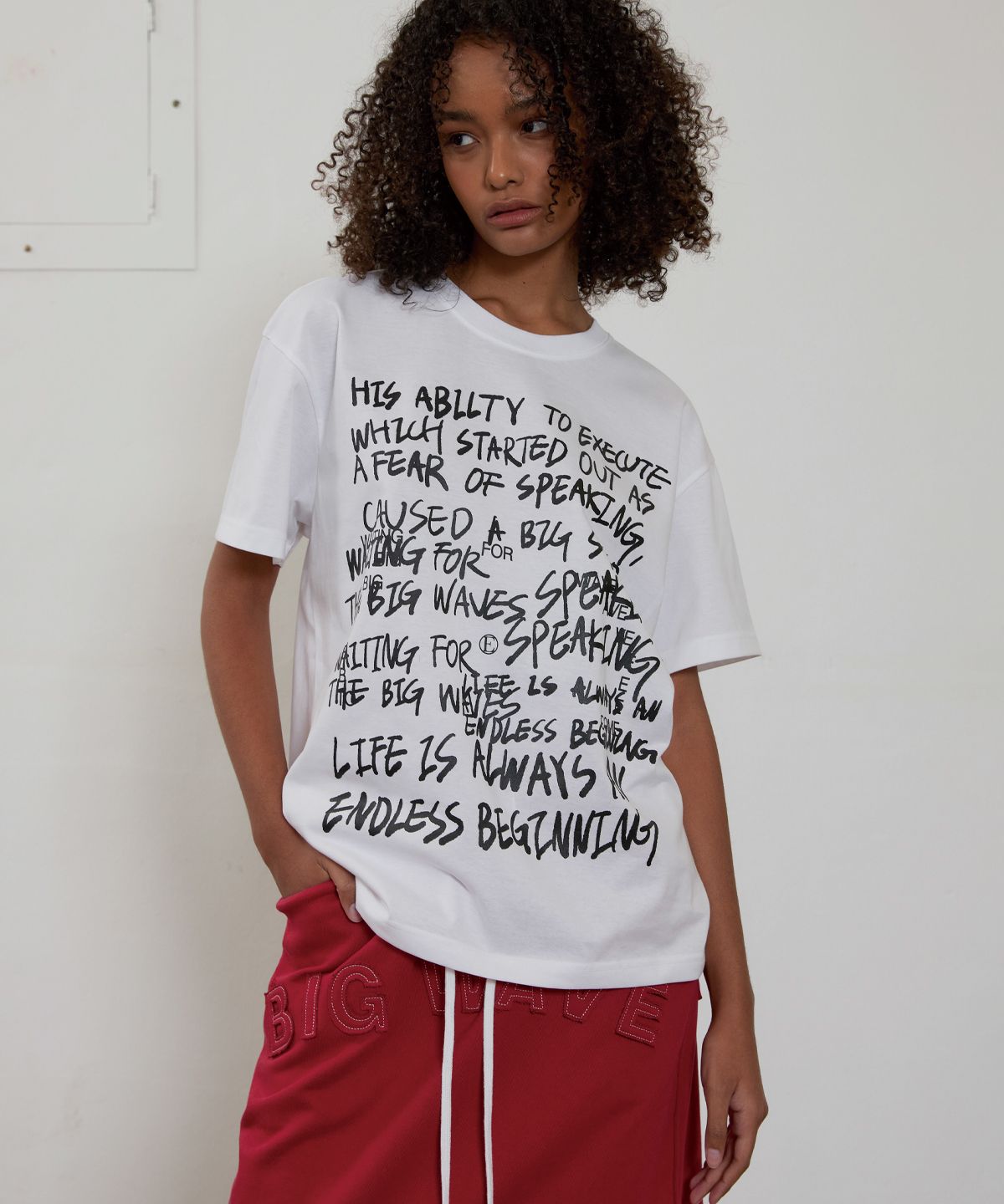【ESC STUDIO】25SS★ graffiti t-shirt MUSINSA | ESC STUDIO graffiti t-shirt (white)