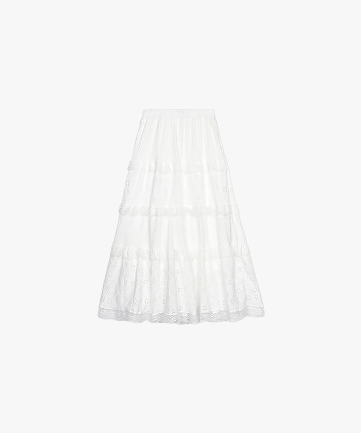 핑크파인애플(PINK PINEAPPLE) CAMELIA LACE MIX SKIRT_WHITE