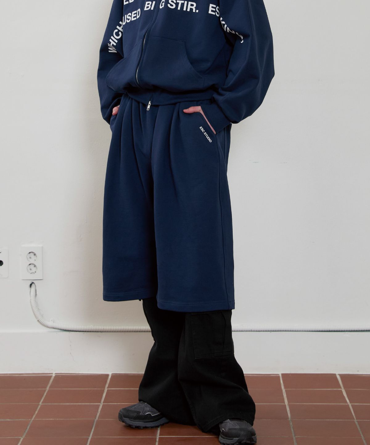 【ESC STUDIO】25SS★ training bermuda pants MUSINSA | ESC STUDIO training bermuda pants(navy)