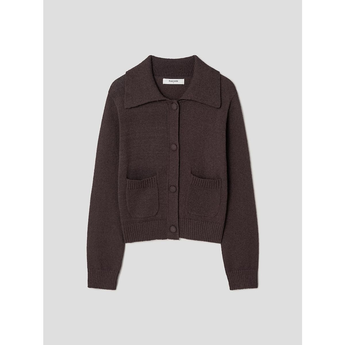 에잇세컨즈(8SECONDS) 프런트 포켓 가디건  브라운
