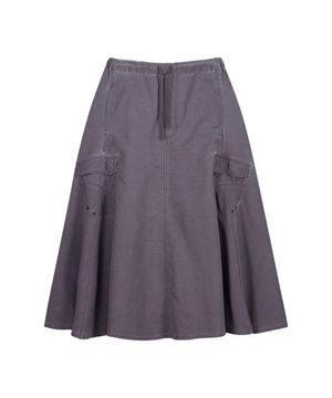 OG 쉴드 피그먼트 카고 플레어 스커트-퍼플