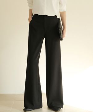 뒷밴딩 와이드 롱슬랙스