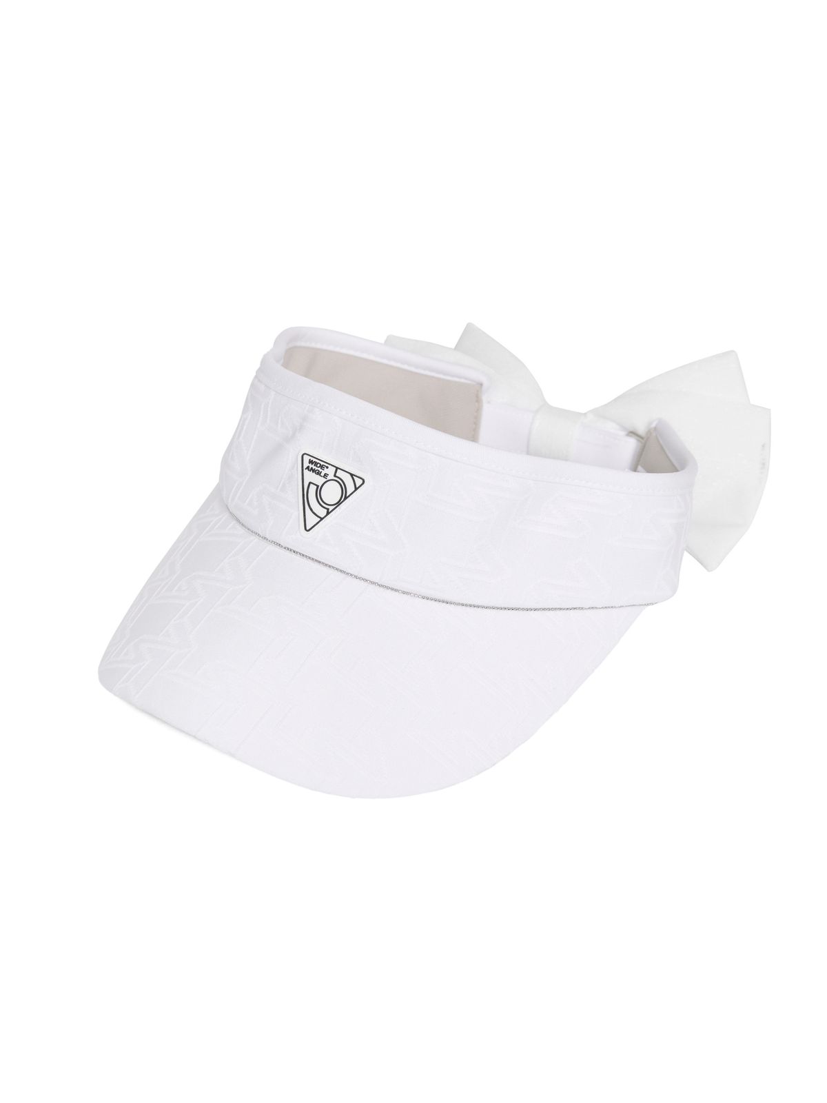 와이드앵글(WIDEANGLE) CO 자가드 패턴 바이저_White