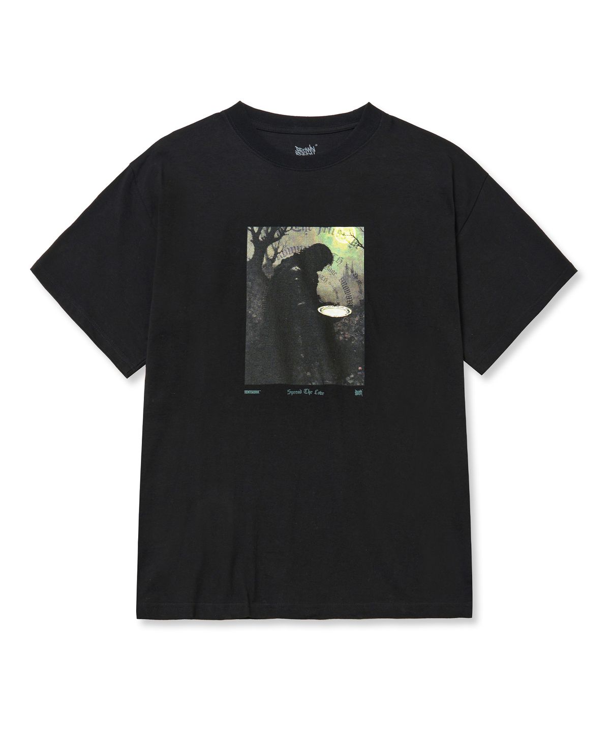 브라운브레스(BROWNBREATH) BXTS SPREAD LOVE TEE - BLACK