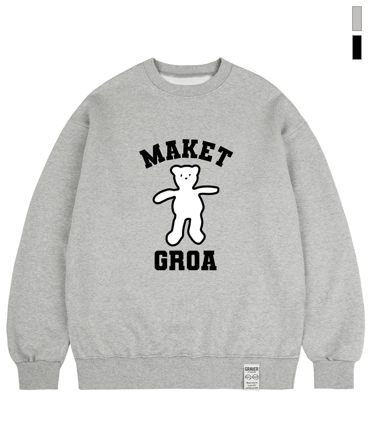 그레이버(GRAVER) [UNISEX]MAKET베어 맨투맨_2color