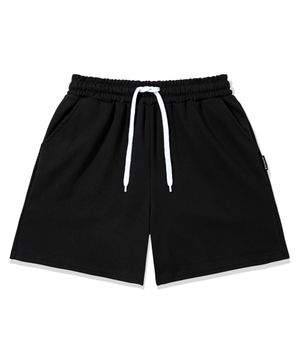 루즈핏 트레이닝 밴딩 숏 팬츠 (블랙)