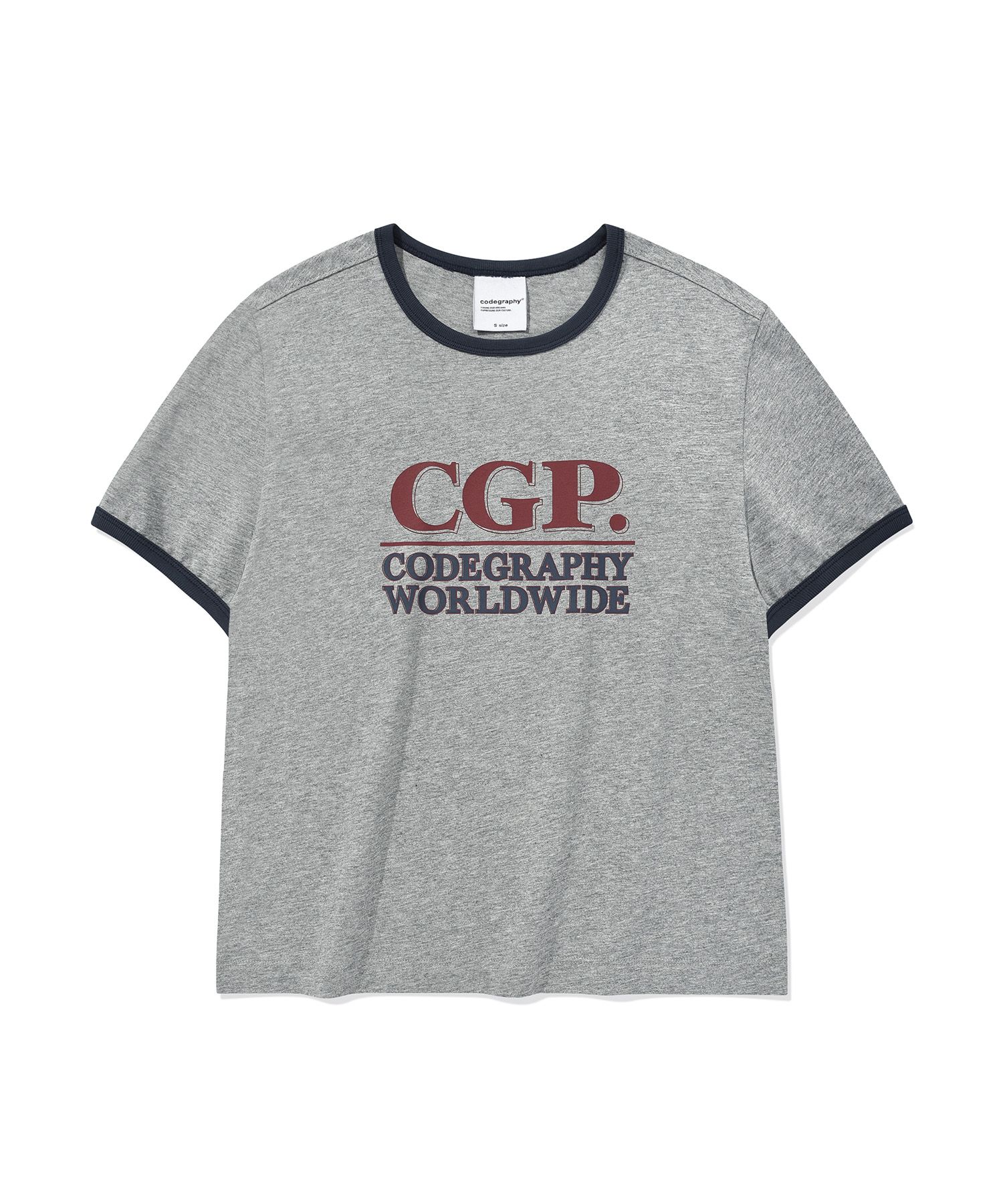 Tシャツ・カットソー codegraphy Women's Square Logo Ringer Short Sleeve T-Shirt W MUSINSA | Codegraphy (Women) Square Logo Ringer Short Sleeve