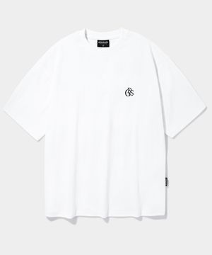 고밀도 특양면 오버핏 반팔 티셔츠 (화이트)