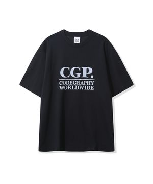 스퀘어 로고 반소매 티셔츠_다크네이비