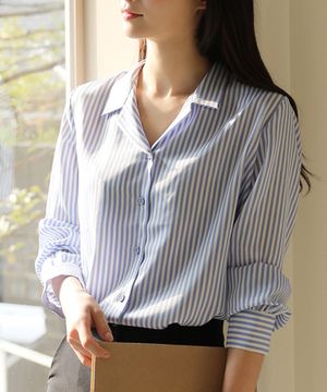 투카라넥 베이직 스트라이프 블라우스