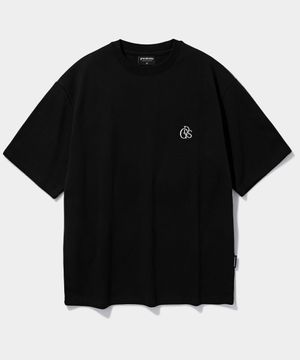 고밀도 특양면 오버핏 반팔 티셔츠 (블랙)