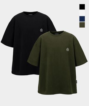 [2PACK] 고밀도 특양면 오버핏 반팔 티셔츠 (4컬러)