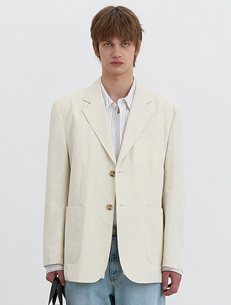 CLASSIC LINEN JACKET_UNISEX_UDJA5B121_CREAM