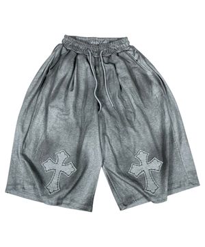 Painting Cross Bermuda Shorts ((melange gray))