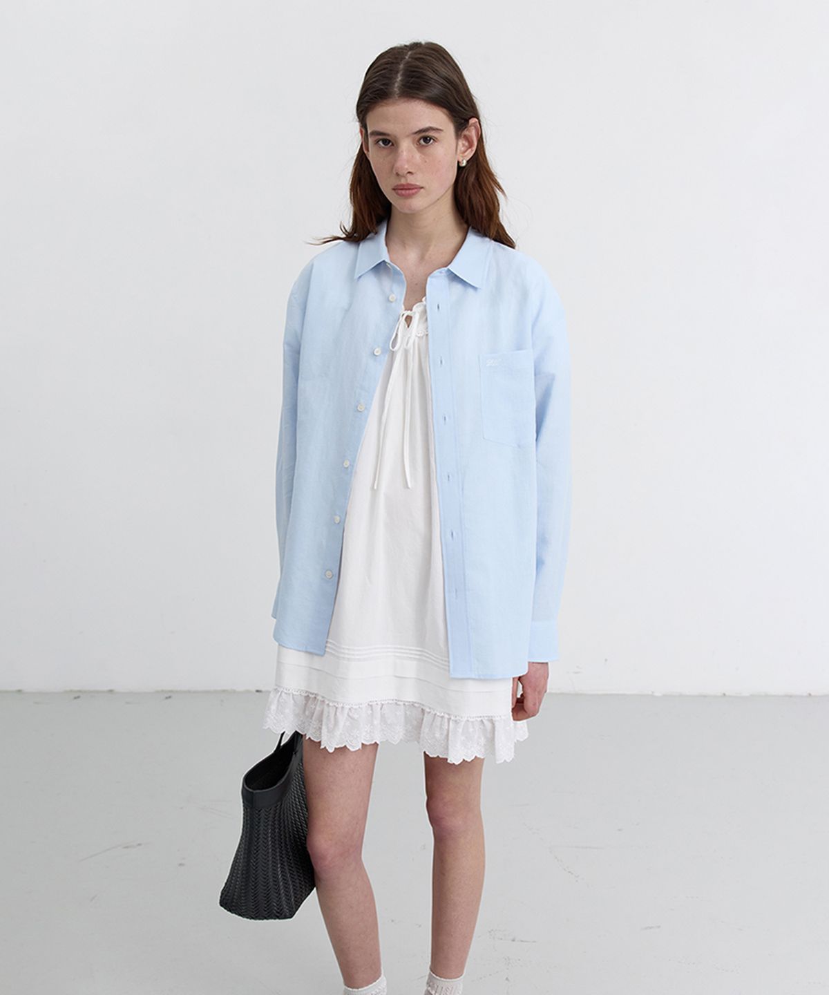 던스트(DUNST) UNISEX CLASSIC LINEN SHIRT_UDSH5B125_SOFT BLUE