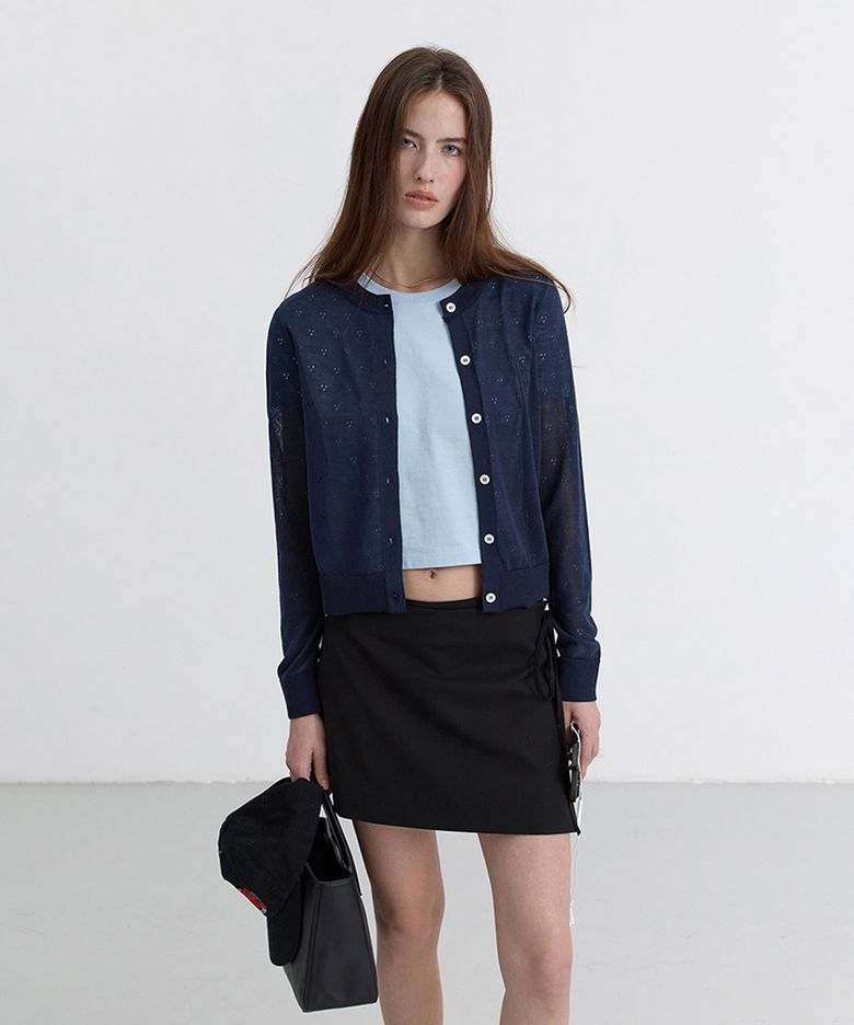 CREWNECK SHEER CARDIGAN_UDSW5B221_NAVY