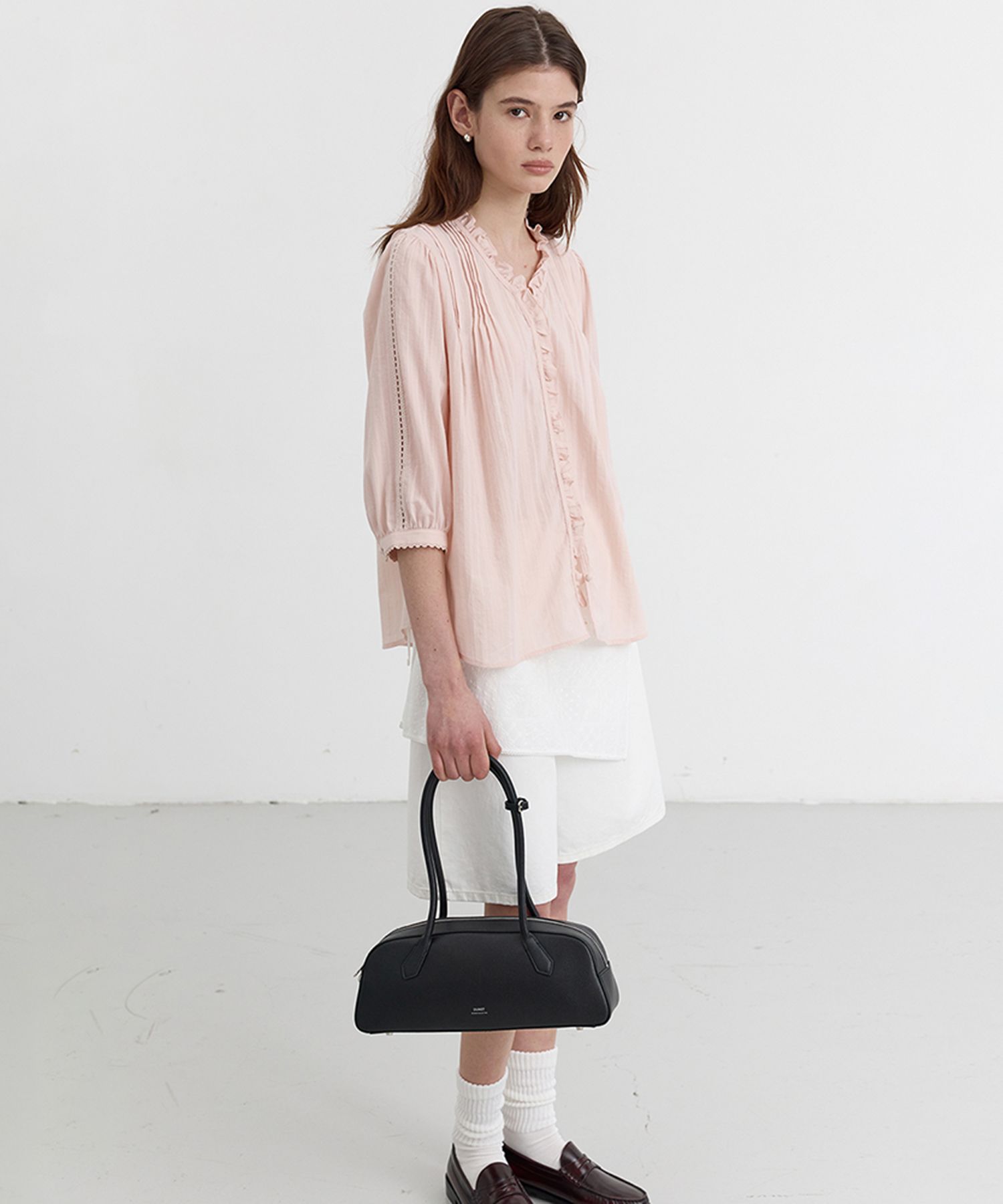 Tシャツ・カットソー Dunst JANE FRILL BLOUSE SOFT BLUE_UDBL5B222B1 MUSINSA | DUNST FOR WOMEN JANE FRILL BLOUSE_UDBL5B222_SOFT PINK